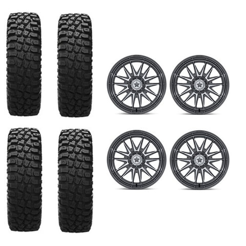 EFX MotoCrusher Tire & Wheel Kits on MSA M55 Commander Platinum Wheels