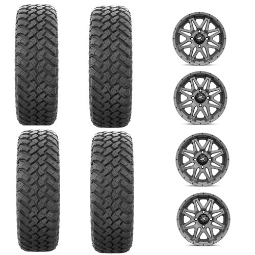 
                  
                    EFX MotoHammer Tire & Wheel Kits 27x9-14 Mounted on MSA M26 4/156 Wheels - Set of 4
                  
                