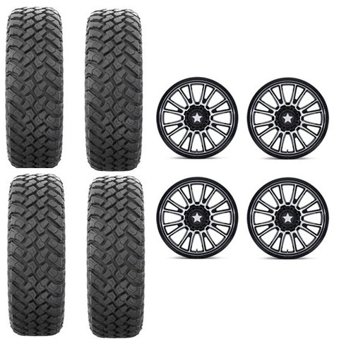 EFX MotoHammer Tire & Wheel Kits on MSA M51 Gloss Black & Machined Wheels