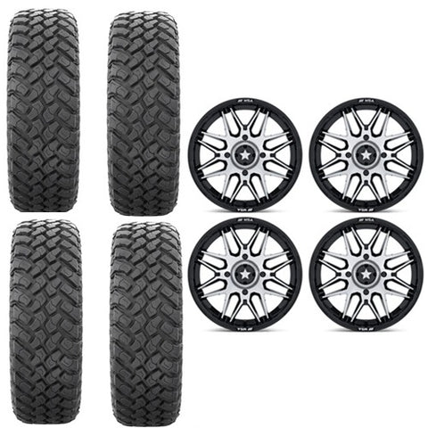 EFX MotoHammer Tire & Wheel Kits on MSA M52 Gloss Black & Machined Wheels