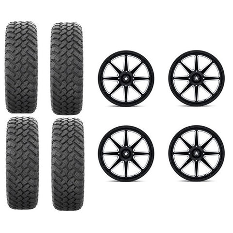 EFX MotoHammer Tire & Wheel Kits on MSA M54 Gloss Black Milled Wheels