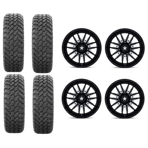 EFX MotoHammer Tire & Wheel Kits on MSA M55 Gloss Black Milled Wheels