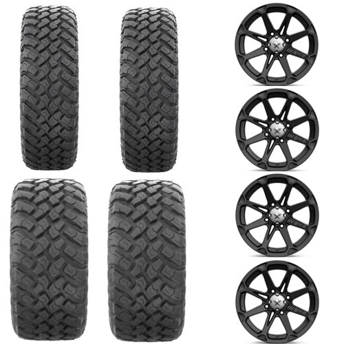 EFX MotoHammer Tire & Wheel Kits 2 ea. 27x9-14 & 2 ea. 27x11-14 Mounted on MSA M12 4/110 Wheels