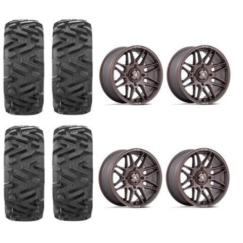 EFX MotoMTC Tire & Wheel Kits MSA M52 Radar Bronze Wheels