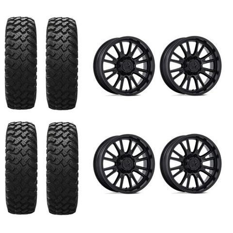 EFX MotoRally Tire & Wheel Kits on MSA M51 Matte Black Wheels