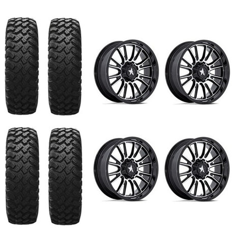 EFX MotoRally Tire & Wheel Kits on MSA M52 Gloss Black & Machined Wheels