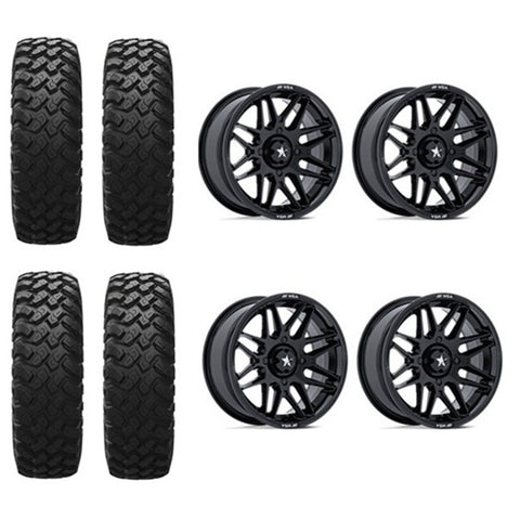 EFX MotoRally Tire & Wheel Kits on MSA M52 Gloss Black Wheels