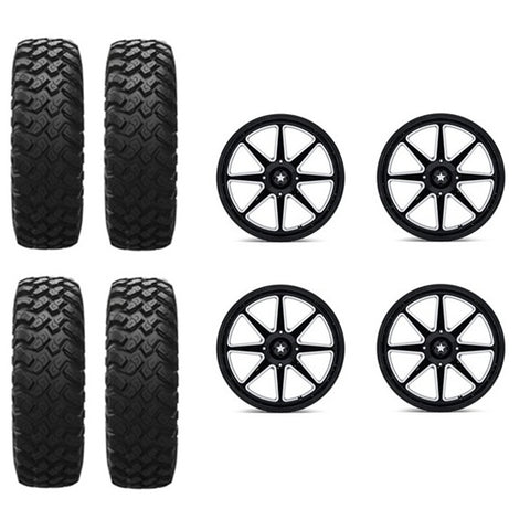 EFX MotoRally Tire & Wheel Kits on MSA M54 Gloss Black Milled Wheels