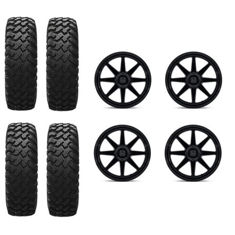 EFX MotoRally Tire & Wheel Kits on MSA M54 Gloss Black Wheels
