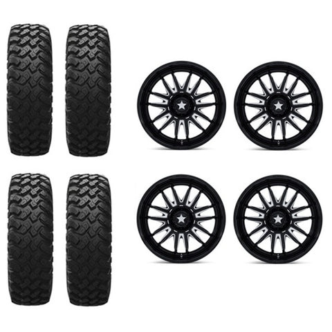 EFX MotoRally Tire & Wheel Kits on MSA M55 Gloss Black Milled Wheels