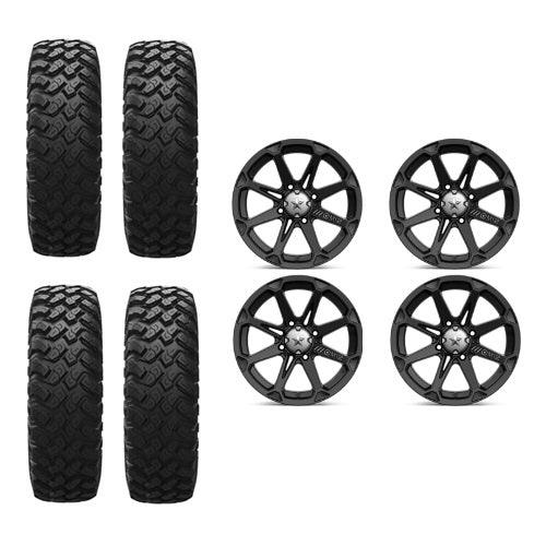 EFX MotoRally Tire & Wheel Kits Mounted on MSA M12 Wheels - Set of 4