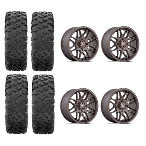 MotoRavage Tire & Wheel Kits on MSA M52 Radar Bronze Wheels