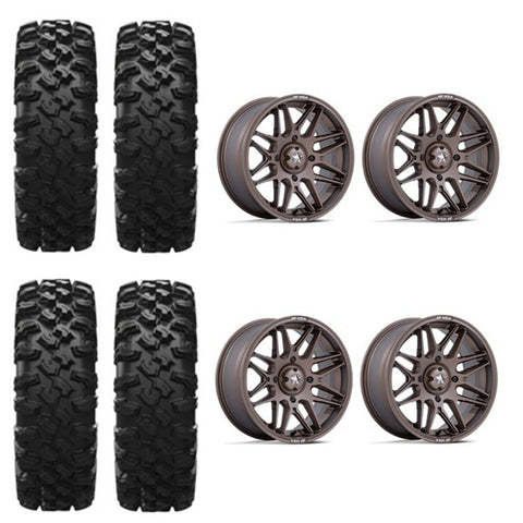 EFX MotoRavage XL Tire & Wheel Kits on MSA M52 Radar Bronze Wheels