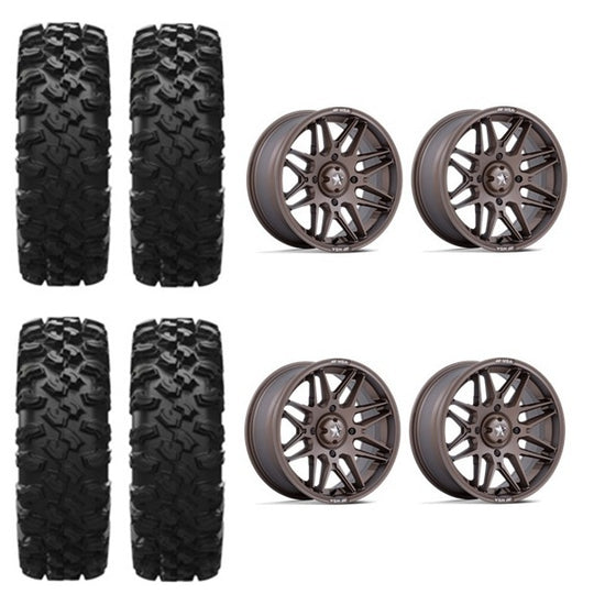 
                  
                    EFX MotoRavage XL Tire & Wheel Kits on MSA M52 Radar Bronze Wheels
                  
                