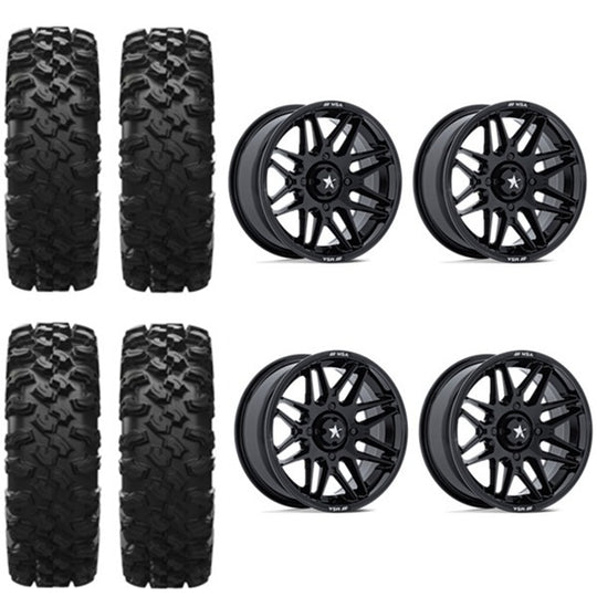 
                  
                    EFX MotoRavage XL Tire & Wheel Kits on MSA M52 Radar Gloss Black Wheels
                  
                