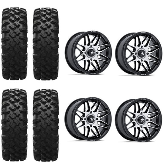 
                  
                    EFX MotoRavage XL Tire & Wheel Kits on MSA M52 Radar Machined Wheels
                  
                