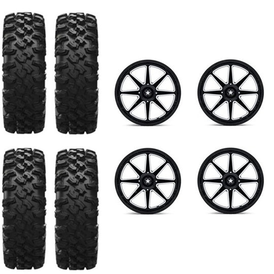 
                  
                    EFX MotoRavage XL Tire & Wheel Kits on MSA M54 Spark Gloss Black Milled Wheels
                  
                