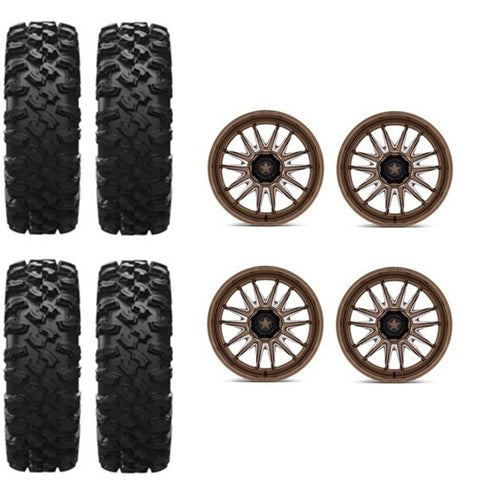 EFX MotoRavage XL Tire & Wheel Kits on MSA M55 Commander Bronze Milled Wheels