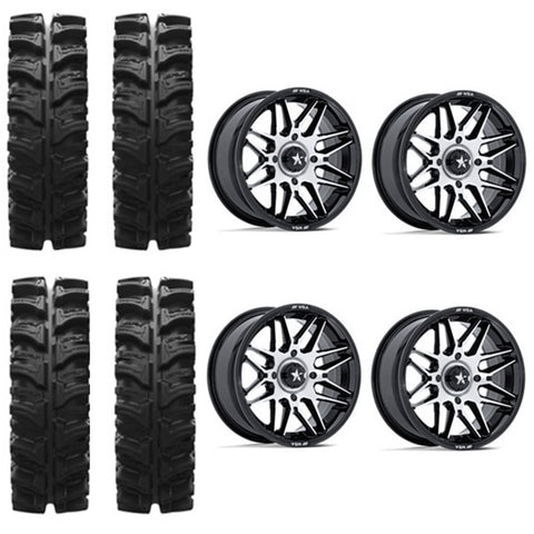 EFX MotoSlayer Tire & Wheel Kits on MSA M52 Radar Machined Wheels