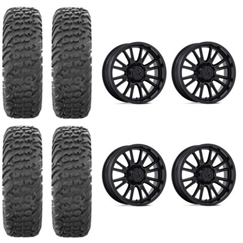 EFX MotoVator Tire & Wheel Kits on MSA M51 Matte Black Wheels
