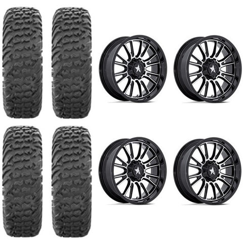 EFX MotoVator Tire & Wheel Kits on MSA M51 Machined Wheels