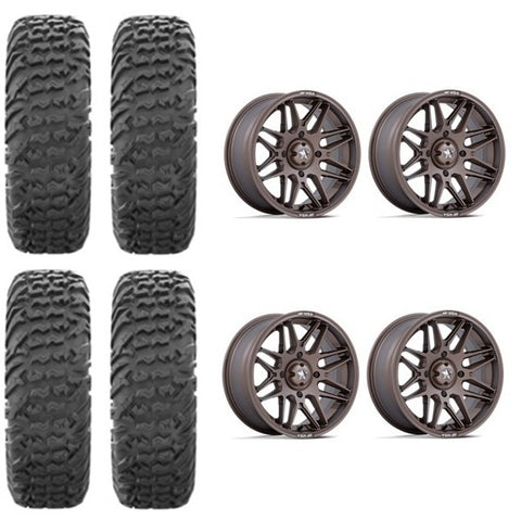 EFX MotoVator Tire & Wheel Kits on MSA M52 Radar Bronze Wheels