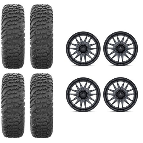 EFX MotoVator Tire & Wheel Kits on MSA M55 Commander Gun Metal Wheels
