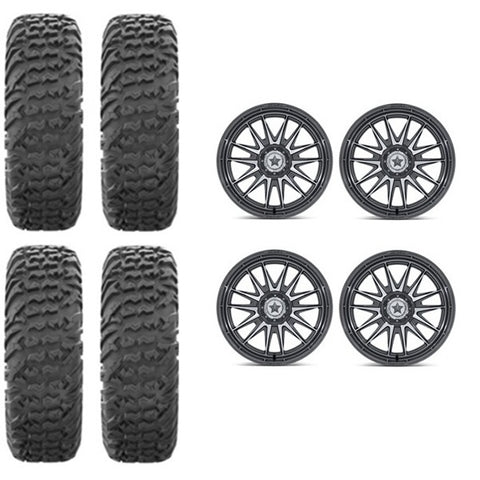EFX MotoVator Tire & Wheel Kits on MSA M55 Commander Platinum Wheels
