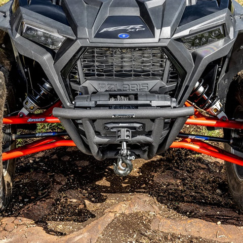 Polaris RZR Winch Ready Front Bumper Installed