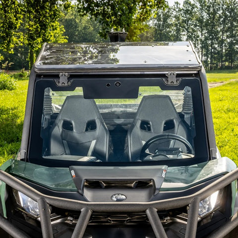 SuperATV MaxDrive Can-Am Maverick Trail Power Flip Glass Windshield
