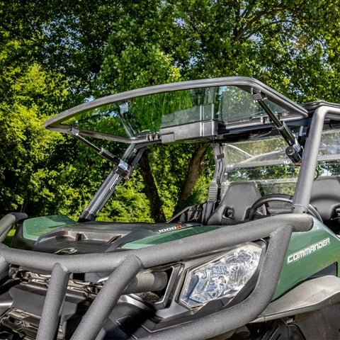 SuperATV MaxDrive Can-Am Commander Power Flip Up Glass Windshield - Wiper Kit