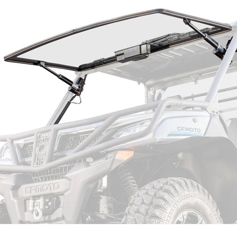 SuperATV MaxDrive Power Flip Up Glass Windshield CFMOTO UFORCE 1000 With Washer & Wiper Kit