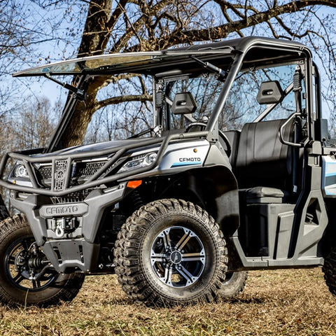 SuperATV MaxDrive Power Flip Up Glass Windshield CFMOTO UFORCE 1000 Open