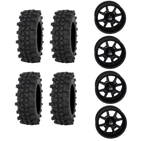 Frontline ACP 27x10-14 Tires Mounted on Frontline 556 Matte Black Wheels