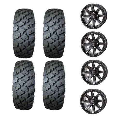 Federal Xplora U/T 27x10-14 Tires Mounted on Frontline 308 Matte Blackd Wheels