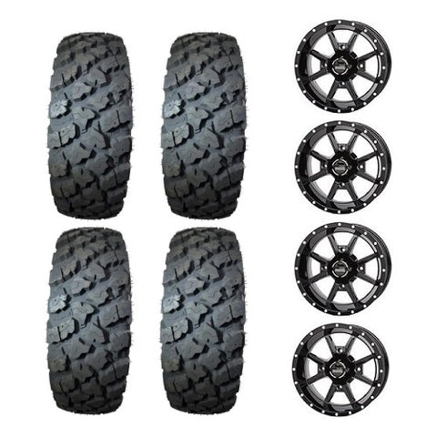 Federal Xplora U/T 27x10-14 Tires Mounted on Frontline 556 Black Wheels