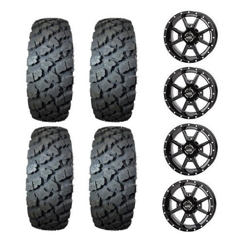 Federal Xplora U/T 30x10-14 Tires Mounted on Frontline 556 Black Wheels