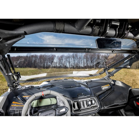 SuperATV Can-Am Maverick R Flip Windshield Inside