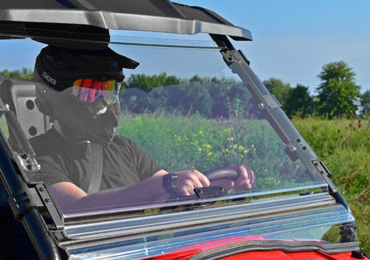SuperATV Honda Pioneer 520 Scratch Resist Flip Up Windshield