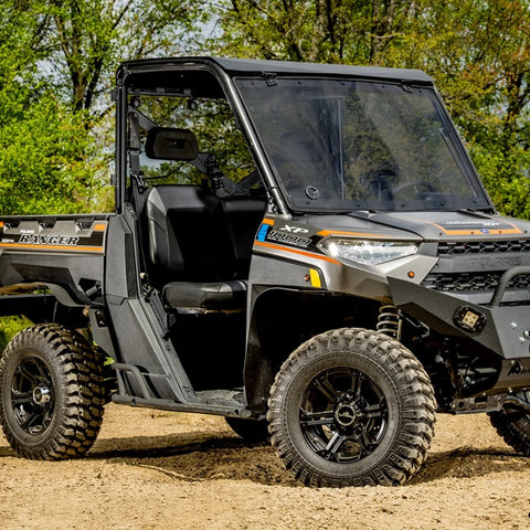SuperATV Polaris Ranger XP 1000 Flip Up Windshield Tinted (2024+) - Closed