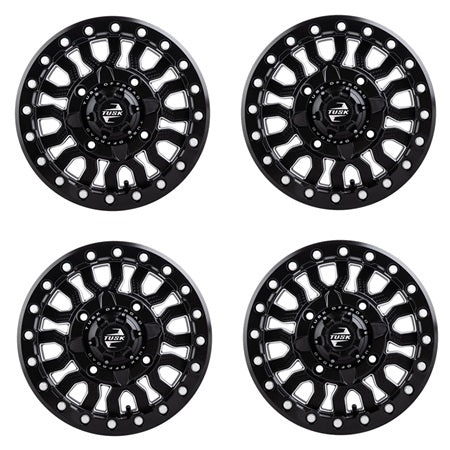 Tusk Fremont Beadlock Wheel Set - Milled & Black