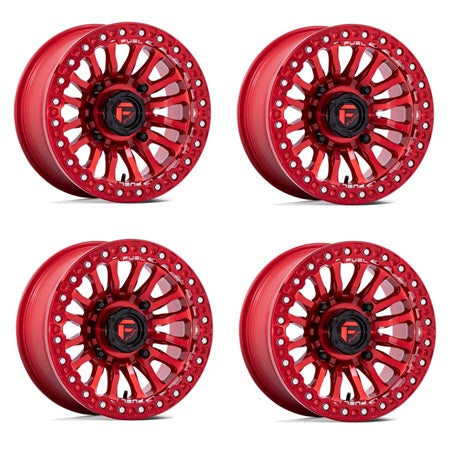 Fuel UTV FV125 Rincon Beadlock Wheels - Candy Red Set