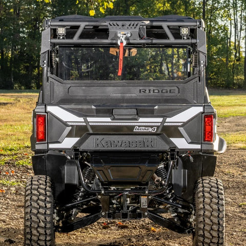 SuperATV Kawasaki Ridge Game Loader Rack Installed