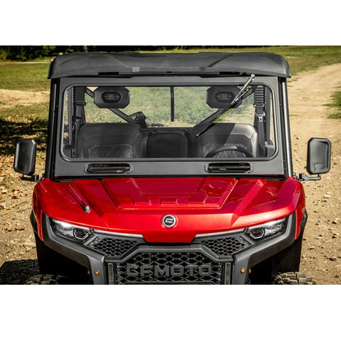 SuperATV CFMOTO UFORCE U10 Pro Glass Windshield Vents Open