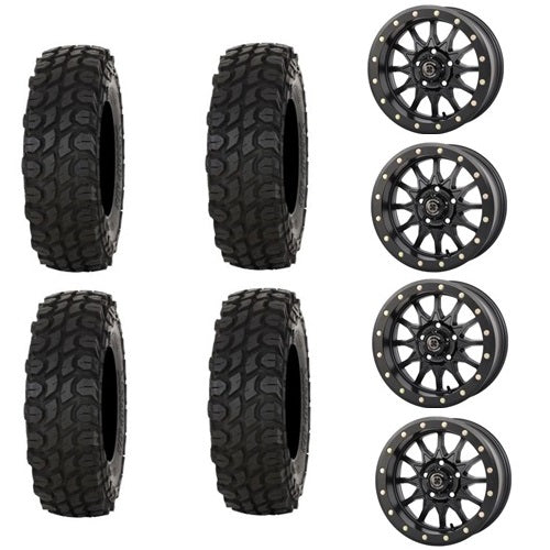 Gladiator X Comp ATR Tire & Wheel Kits Mounted on Frontline 5/4.5 Beadlock Wheels - Set of 4