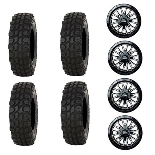 
                  
                    Gladiator X Comp Tire & Wheel Kits Mounted on Stat 01 Black & Machined Wheels
                  
                