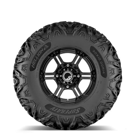 SuperATV Hellion Tire & Wheel Kits Bandit Black Wheels