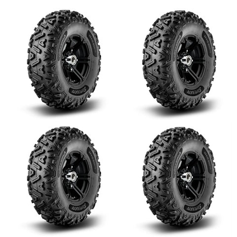 SuperATV Hellion Tire & Wheel Kits -Bandit Black Wheels
