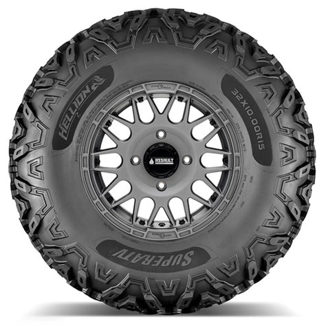 SuperATV Hellion Tire & Helllfire Titanium Wheel
