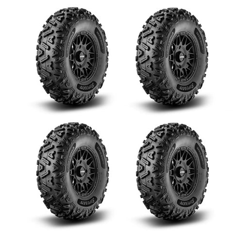 SuperATV Hellion Tire & Wheel Kits -Hellfire Black Wheels